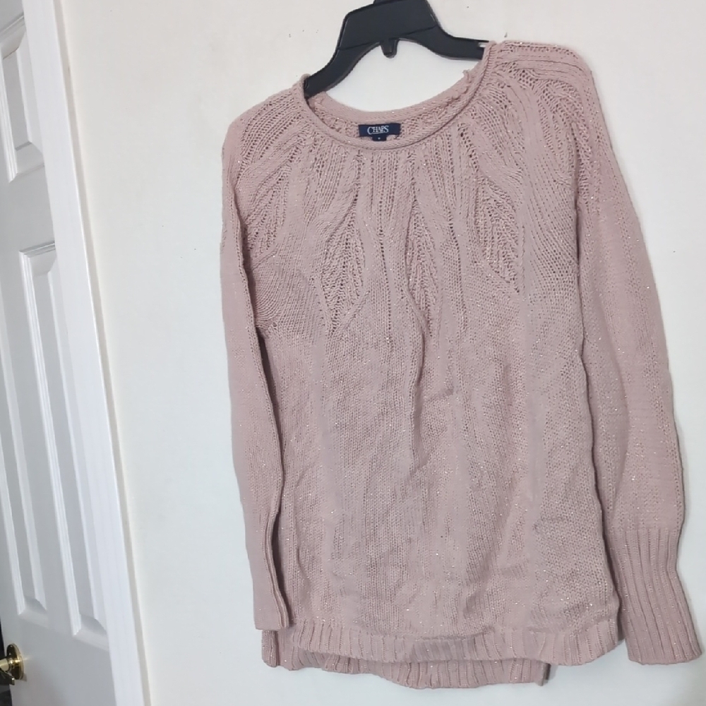 Chaps Light Pink Crew Neck Sweater